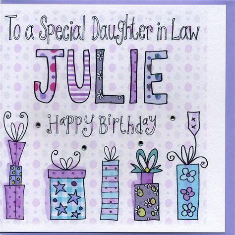 personalised daughter  law birthday card  claire sowden design