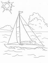 Coloring Pages Sailboat Summer Kids Sea Korner Popular Printable Getcolorings sketch template