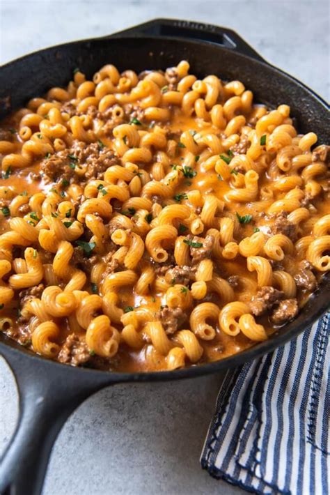 cheeseburger macaroni skillet recipe ground beef recipes easy cheap dinner recipes beef