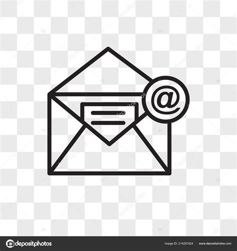 email vector icon isolated  transparent background email logo stock vector  cprovectorstock