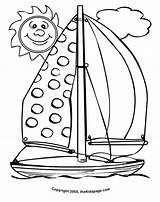 Coloring Sailboat Cartoon Pages Sheet Cliparts Kids Smiling Sun Gif Sunny Attribution Forget Link Don Printable Popular sketch template