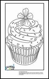 Coloring Pages Cupcake Sprinkles Cupcakes Food Printable Template Flower Colouring Teamcolors Hard Cute Sheets Visit Ministerofbeans People Choose Board Topper sketch template