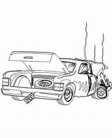 Coloring Pages Cars Crashed Expensive Netart sketch template