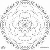 Flower June Mandala Birthstone Color Print Version Mandalas Roses Small Eat Paste Don Donteatthepaste sketch template