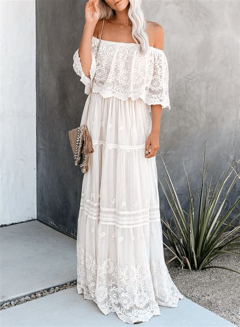 shoulder lace maxi dress charmrosy lace white dress  sleeve dresses dress