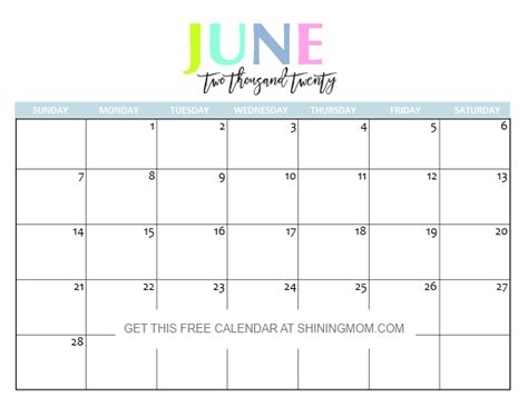 printable  calendar  beautiful colorful