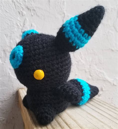 shiny chibi umbreon amigurumi etsy umbreon pokemon craft crochet