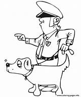 Coloring Police Dog Pages Printable Print Color sketch template