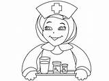Enfermera Krankenschwester Medicinas Colorir Enfermeira Nurses Desenhos Colorea Bestcoloringpagesforkids sketch template