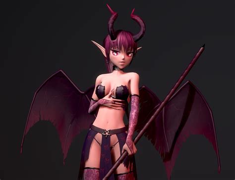 succubus anime 3d model cgtrader