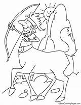 Centaur Coloring Pages Bow Arrow Getdrawings Getcolorings sketch template