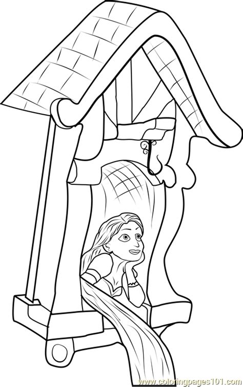 rapunzels tower coloring page