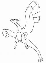 Lugia Pages Coloring Getdrawings sketch template