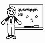 Happy Coloring Teacher Drawing Teachers sketch template