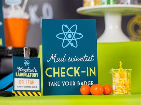 scientist badge science party id badge laboratory id badge etsy