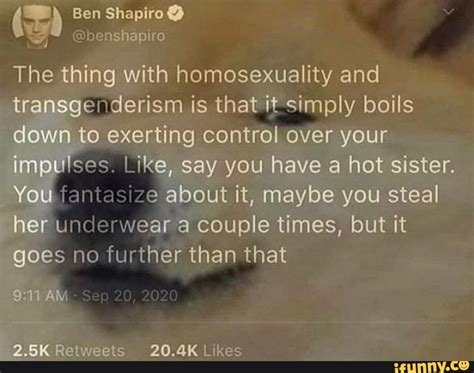ben shapiro the thing with homosexuality and