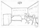 Perspective Bedroom Drawing Point Room Paintingvalley sketch template