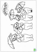 Dinokids Coloring Teletubbies Close Pages sketch template