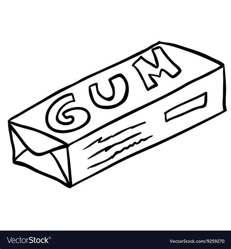 black  white pack  gum royalty  vector image