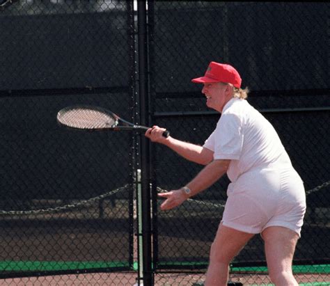 picture  donald trump playing tennis pics