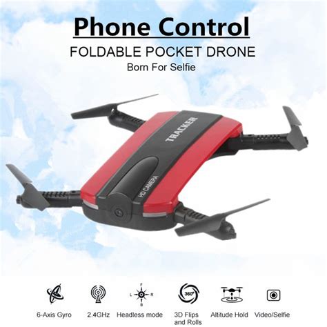selfie drone  wifi kamera fpv skladana kieszen rc quadcopter sterowanie telefonem helikopter