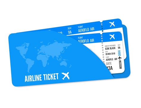 realistic airline ticket design ticket design plan  trip airline