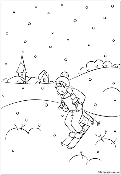 winter scene coloring pages winter coloring pages coloring pages  kids  adults