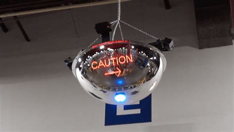 led mirror alert dome detects notifies nearby personnel