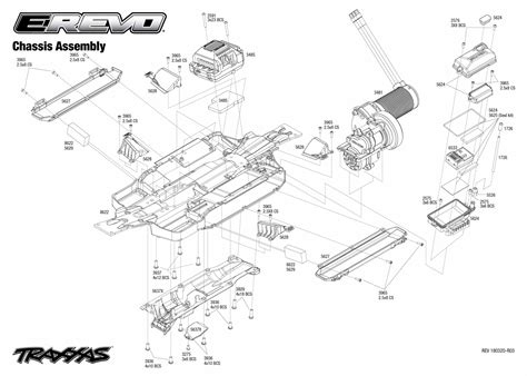 exploded view traxxas  revo   brushless tqi tsm rtr chassis astra