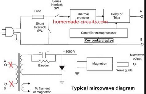 microwave transformer connection diagram wiring diagram  schematics