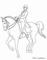 Colorir Jinete Cavalo Caballo Homem Doma Pferd Desenhos Trainiert Treinando Hellokids Dressage Dressur Línea Farben Drucken sketch template