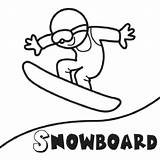 Snowboard Haciendo Pintar Disfruta Voley Sus Guiainfantil sketch template