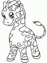 Coloring Kids Giraffes Pages Color Print Printable sketch template