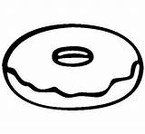 Donut Clipart Plain Doughnut Cliparts Simple Coloring Library Color sketch template