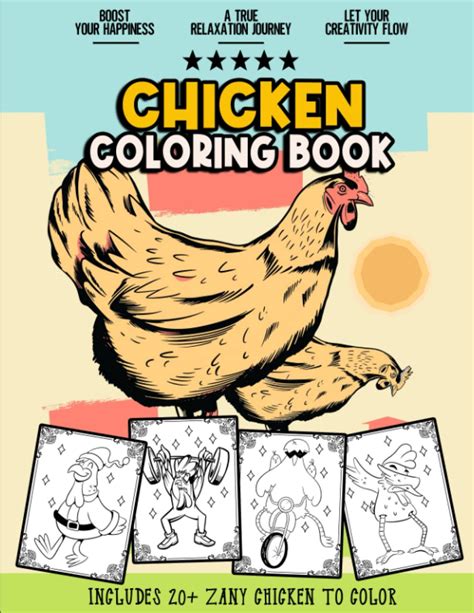 buy chicken coloring book cute funny chicken coloring book
