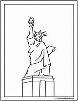 Coloring July Fourth Pages Patriotic Liberty Statue 4th Kids sketch template