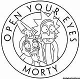 Morty Trippy sketch template
