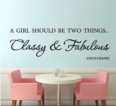 a girl should be classy and fabulous english famous quote emovable