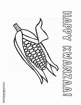 Coloring Corn Pages Kwanzaa Drawing Printable Sweet Getdrawings Hellokids Ear sketch template