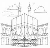 Mewarnai Kakbah Islami Kumpulan Paud Dekat Langit Suasana Lebih sketch template