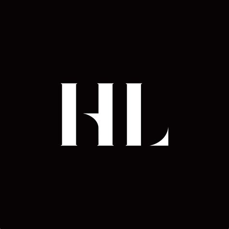 hl logo letter initial logo designs template  vector art  vecteezy