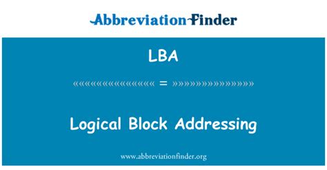 lba definicion bloque logico abordar logical block addressing