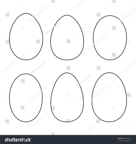 egg shapes outline vector stock vector royalty