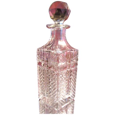 beautiful late victorian crystal perfume bottle with prismatic cut from