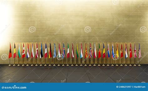nato member countries flags flags  nato members nato summit  work   illustration