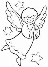 Angel Coloring Printable Characters Drawing sketch template
