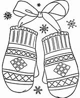 Coloring Mittens Pages Beautiful Color Winter sketch template