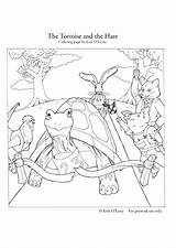 Tortoise Hare Coloring Large sketch template