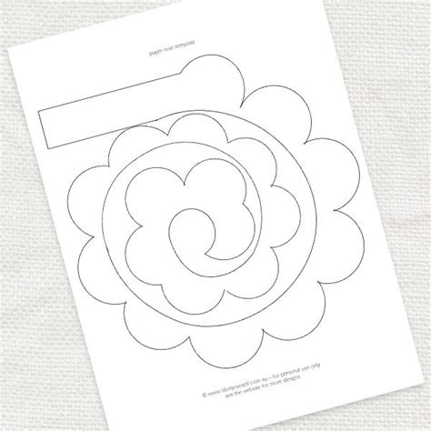 large paper rose template