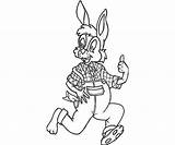 Rabbit Coloring Pages Brer Playing Getcolorings Getdrawings sketch template